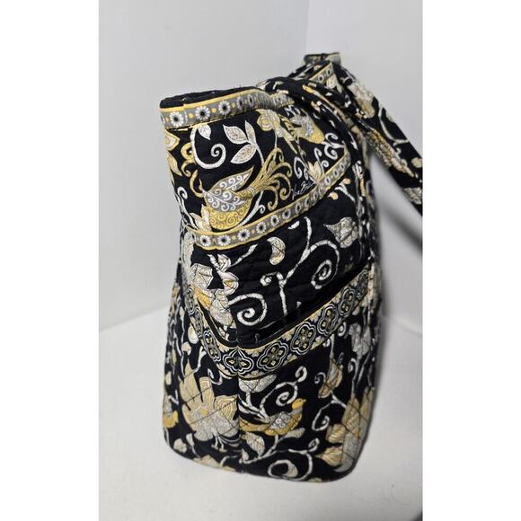 Vera Bradley X Large Tote Bag & Snap Card/ID Wallet Yellow Bird Black/Yellow - Picture 7 of 14